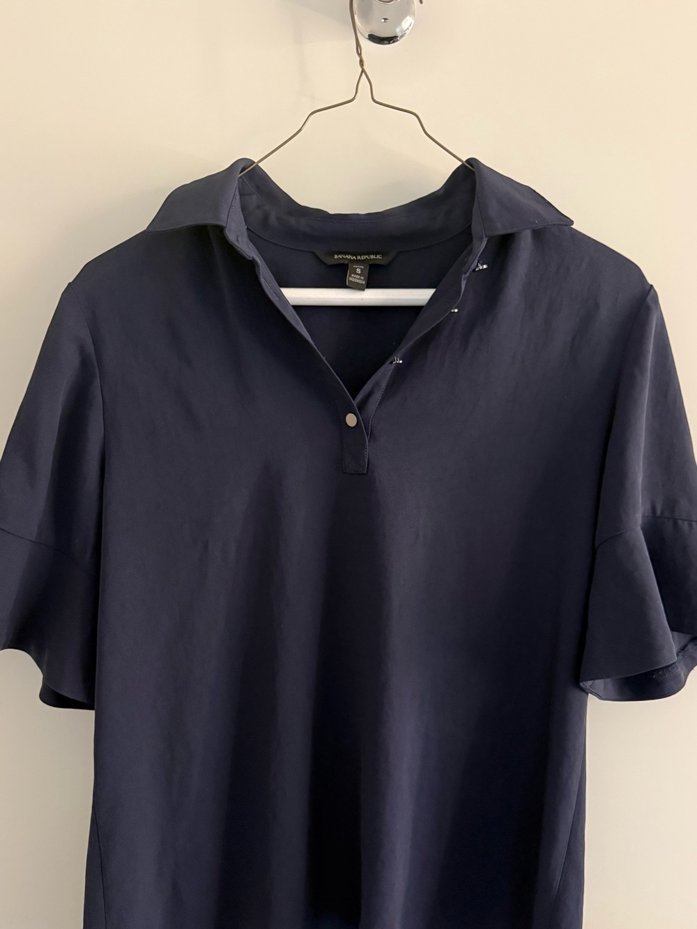 Banana Republic Dark Navy Short-Sleeve Polo